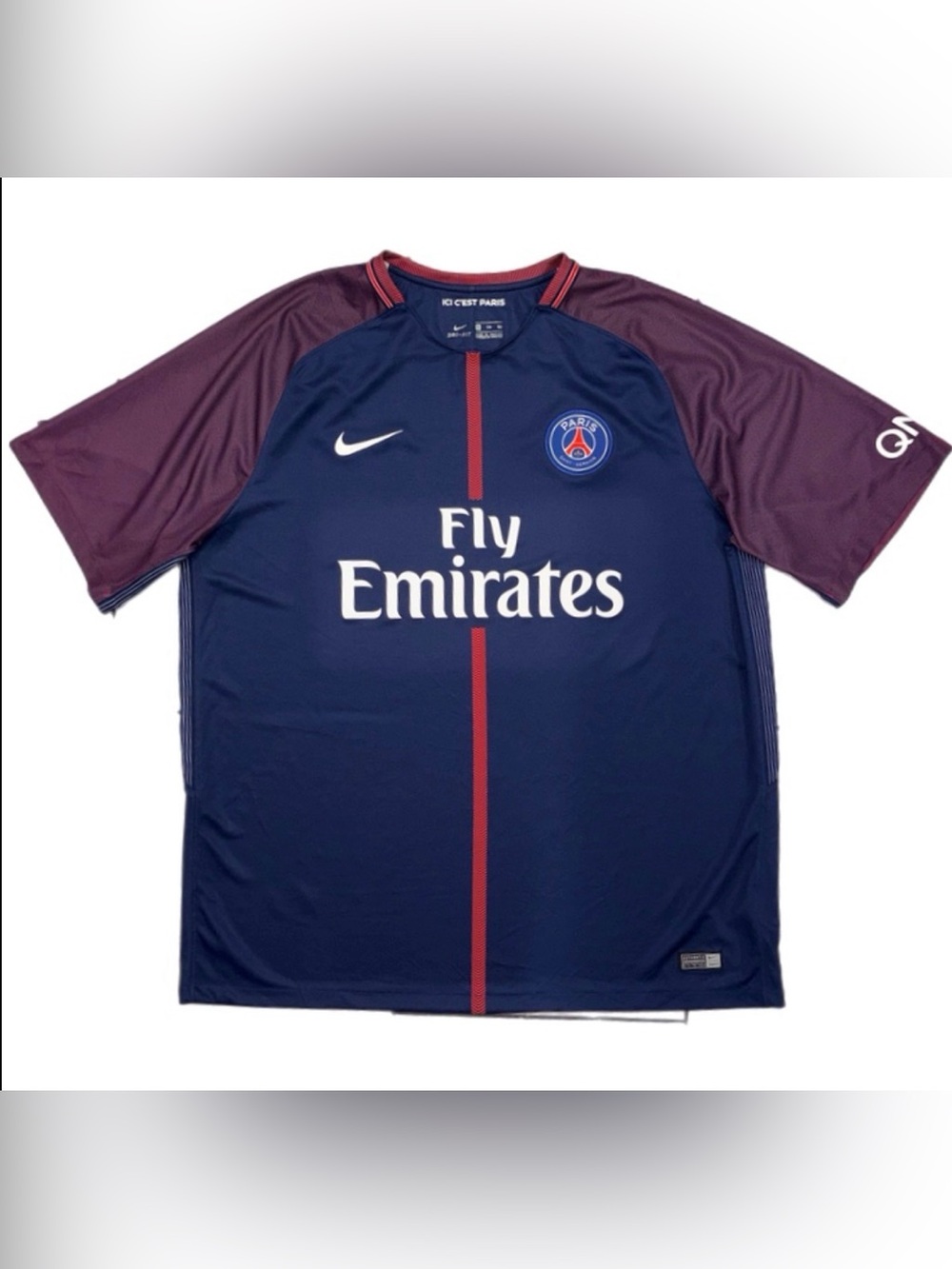 Nike PSG Paris Saint-Germain 2017-18 Neymar Mbappé Era Blue Jersey